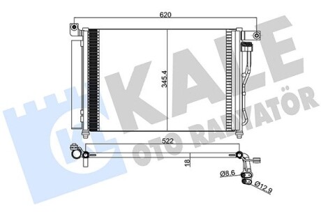 Радиатор кондиционера Hyundai Accent III KALE OTO RADYATOR 391400 (фото 1)