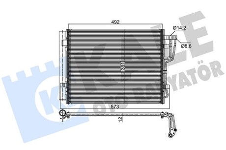 Радіатор кондиціонера Hyundai I30, Kia CeeD, CeeD Sw, Pro CeeD KALE OTO RADYATOR 391600 (фото 1)