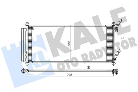 Радіатор кондиціонера Honda Jazz II KALE OTO RADYATOR 392000