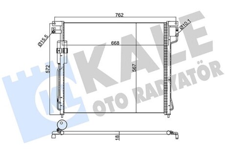 Радіатор кондиціонера Nissan Np300 Navara, Pathfinder III KALE OTO RADYATOR 393200