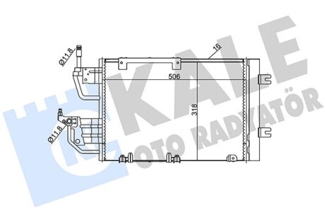 Радиатор кондиционера Opel Astra H, Astra H Gtc, Zafira B KALE OTO RADYATOR 393500