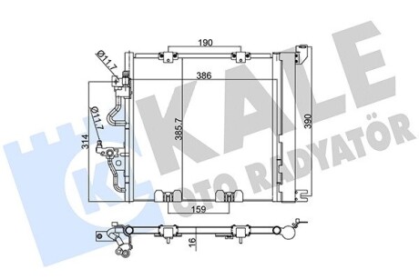 Радиатор кондиционера Opel Astra H, Astra H Gtc, Astra Classic KALE OTO RADYATOR 393600