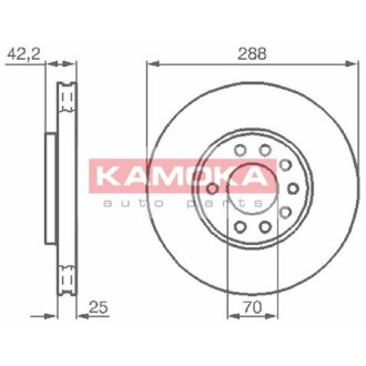 Тормозной диск KAMOKA 1031620