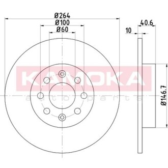 Тормозной диск KAMOKA 103164
