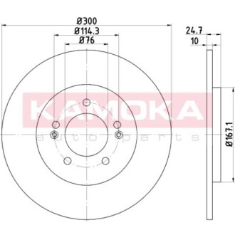 Тормозной диск KAMOKA 103174