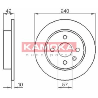 Тормозной диск KAMOKA 1032086 (фото 1)
