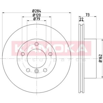 Гальмiвнi диски BMW 1 (E81/E87/F20) 03- KAMOKA 103231 (фото 1)