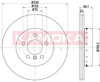 Гальмiвнi диски BMW 5 (F10/F11) 10- KAMOKA 103251