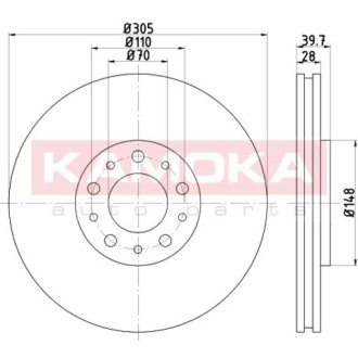 Тормозной диск KAMOKA 103284