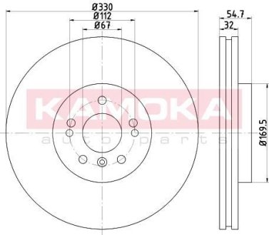 Тормозной диск KAMOKA 103317 (фото 1)