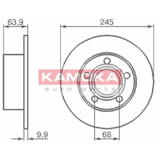 Тормозной диск KAMOKA 103642 (фото 1)