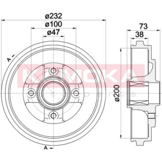 Тормозной барабан KAMOKA 104059