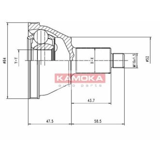 Шарнирный комплект, приводной вал KAMOKA 7084