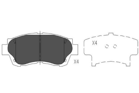 Колодки гальмівні передні KAVO KBP-9042