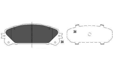 Колодки гальмівні передні KAVO KBP-9116