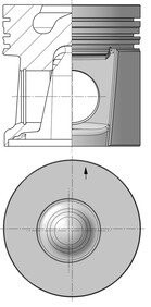 Поршень двигуна PERKINS 105,50 KOLBENSCHMIDT 40554610