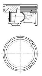 Поршень, комплект VAG \'\'1.6 \'\'14- знято з виробництва KOLBENSCHMIDT 41487620 (фото 1)