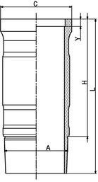 Гильза цилиндра KOLBENSCHMIDT 89901110