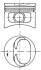 Поршень циліндра ВАЗ 21083 82,8 (поршень+палець+поршн.кільця) П/К (KS) KOLBENSCHMIDT 93672630 (фото 1)