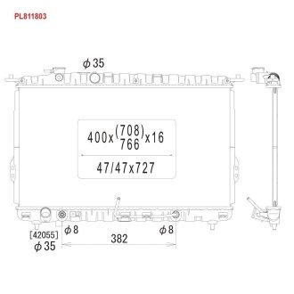 Радиатор, охлаждения дивгателя KOYORAD PL811803