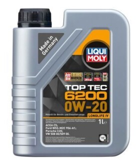 Олива моторна TOP TEC 6200 SAE 0W-20 1л LIQUI MOLY 20787