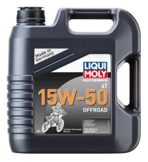 Масло моторное синтетическое "Motorbike 4T Offroad 15W-50", 4л LIQUI MOLY 3058