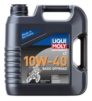 Масло моторное минеральное "Motorbike 4T Basic Offroad 10W-40", 4л LIQUI MOLY 3062