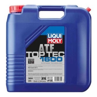 Масло трансмиссионное полусинтетическое "Top Tec ATF 1600", 20л LIQUI MOLY 3694 (фото 1)