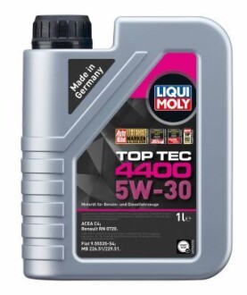 Масло моторное полусинтетическое "Top Tec 4400 5W-30", 1л LIQUI MOLY 3750