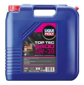 Масло моторное полусинтетическое "Top Tec 4400 5W-30", 20л LIQUI MOLY 3752 (фото 1)