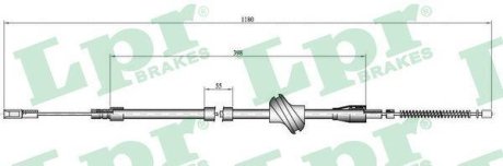 Трос, стояночная тормозная система LPR C0045B