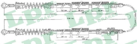 Трос, стояночная тормозная система LPR C0090B