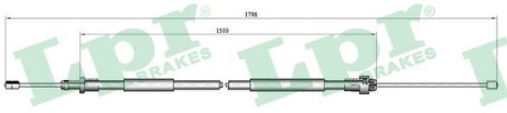 Трос, стояночная тормозная система LPR C0104B