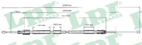 Трос, стояночная тормозная система LPR C0117B