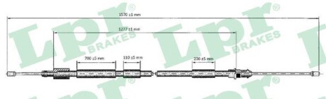 Трос, стояночная тормозная система LPR C0119B