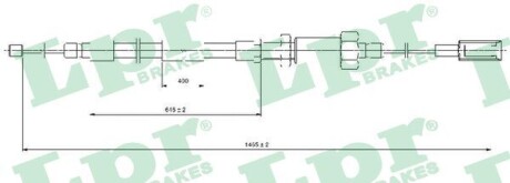 Трос ручного гальма LPR C0131B (фото 1)