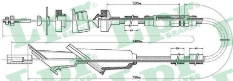 Трос, управление сцеплением LPR C0137C