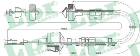 Трос, управление сцеплением LPR C0151C