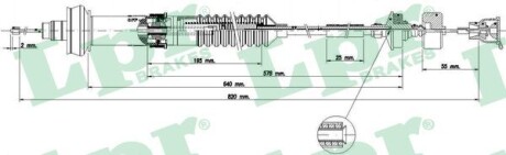 Трос, управление сцеплением LPR C0155C