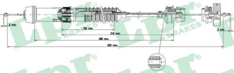 Трос, управление сцеплением LPR C0162C