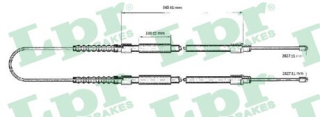 Трос, стояночная тормозная система LPR C0176B