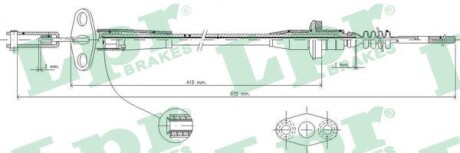 Трос, управление сцеплением LPR C0235C