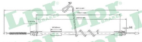 Трос ручного гальма LPR C0293B