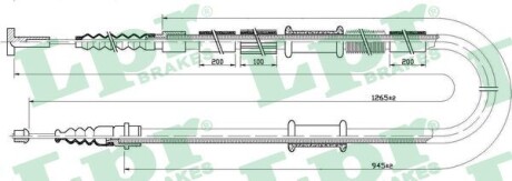 Трос, стояночная тормозная система LPR C0341B
