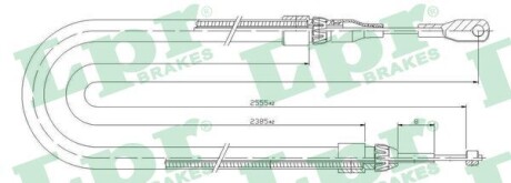 Трос, стояночная тормозная система LPR C0399B