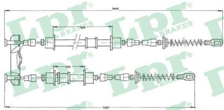Трос ручного гальма LPR C0572B
