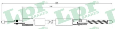 Трос, стояночная тормозная система LPR C0619B