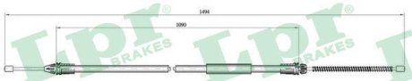 Трос, стояночная тормозная система LPR C0718B