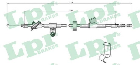 Трос, стояночная тормозная система LPR C0758B