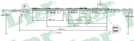 Трос, стояночная тормозная система LPR C0847B